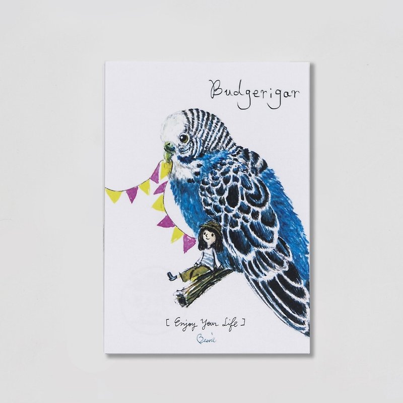 BIRDER 系列- Budgerigar - 卡片/明信片 - 紙 白色