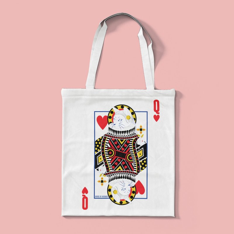 | HOA Original Shopping Bag | Poker Cat Valentine's Day Series | STYLE A | - กระเป๋าถือ - ไฟเบอร์อื่นๆ หลากหลายสี