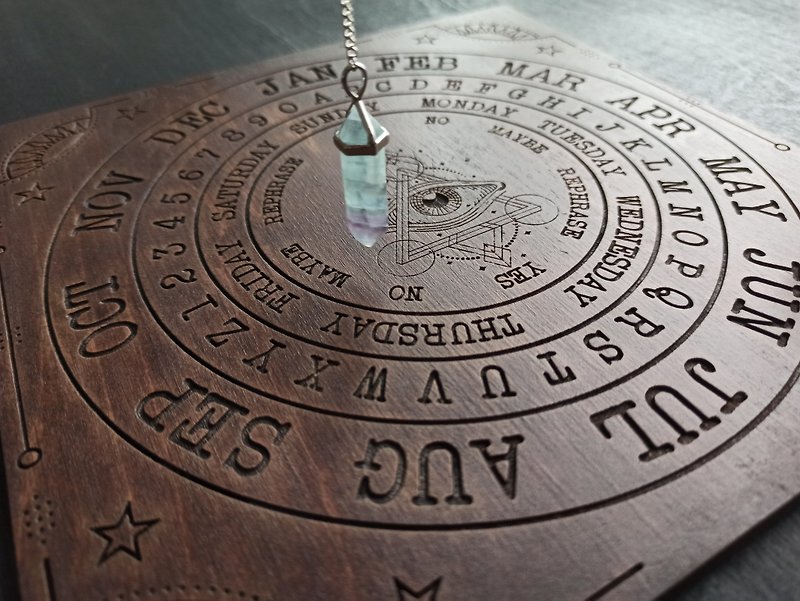 Pendulum wooden board, pendulum stand, witchy decor, ouija board - อื่นๆ - ไม้ 