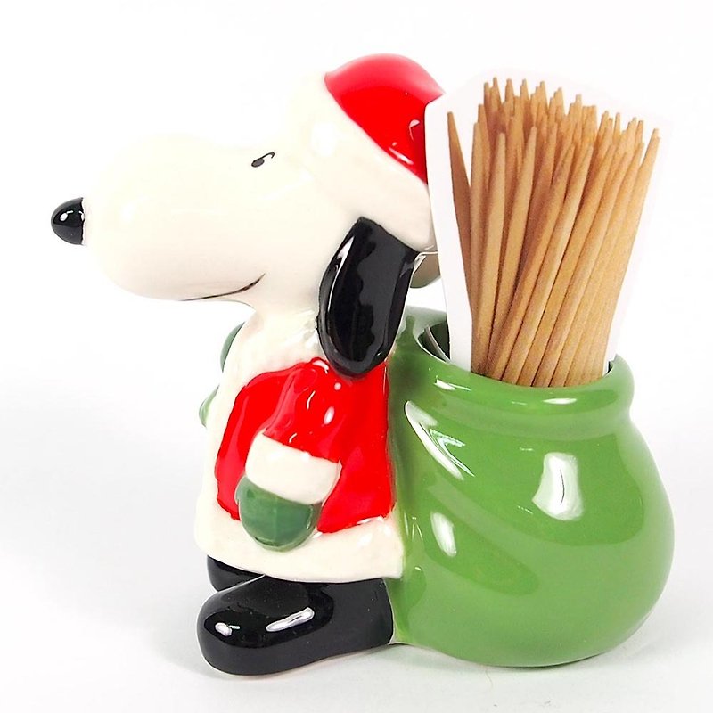 Snoopy Santa Claus Sign Bucket [Hallmark Gift Christmas Series] - Storage - Pottery Multicolor