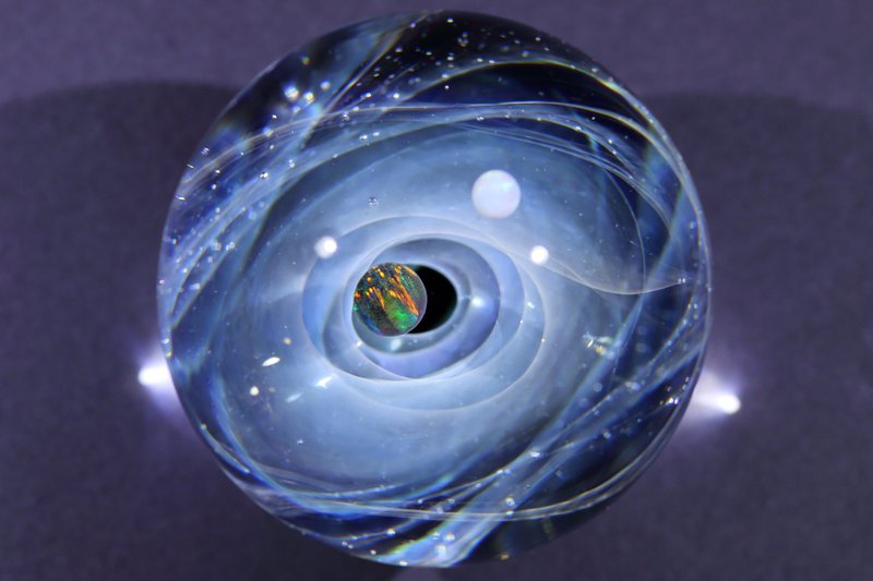 49mm 宇宙玻璃球擺設 no.M054 - 擺飾/家飾品 - 玻璃 藍色