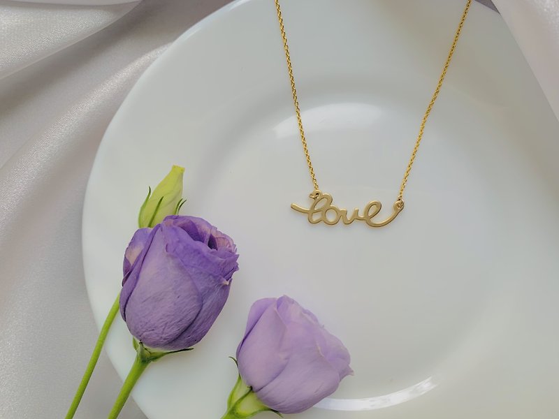 vividdesign love necklace - Necklaces - Copper & Brass Gold