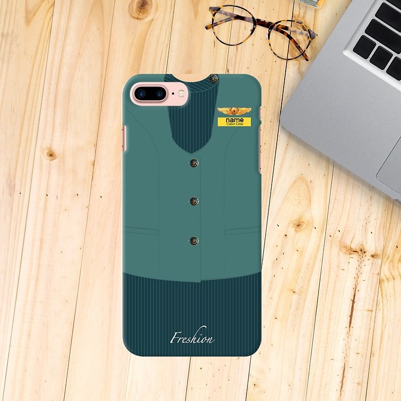 Personalised EVA AIR Airlines Air Hostess / Fight Attendant iPhone Samsung Case  - Phone Cases - Plastic Green