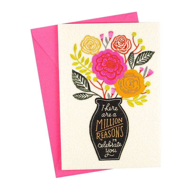 有百萬個理由祝賀你【Hallmark-Signature經典手工卡片生日祝福】 - 卡片/明信片 - 紙 多色