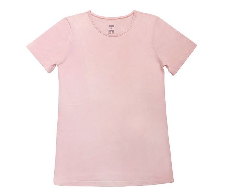 春日 天然染素T(茜草) Organic Cotton - 中性衛衣/T 恤 - 棉．麻 粉紅色