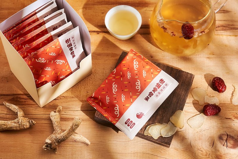 [Xiangjia] Sloths love to be in a daze | Sugar-free and caffeine-free Chinese herbal tea | Gastrodia elata, American ginseng and red dates - Tea - Plants & Flowers Red