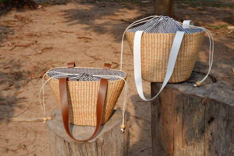 woven handmade summer women's handbag woven bag handmade bag - 手提包/手提袋 - 植物．花 