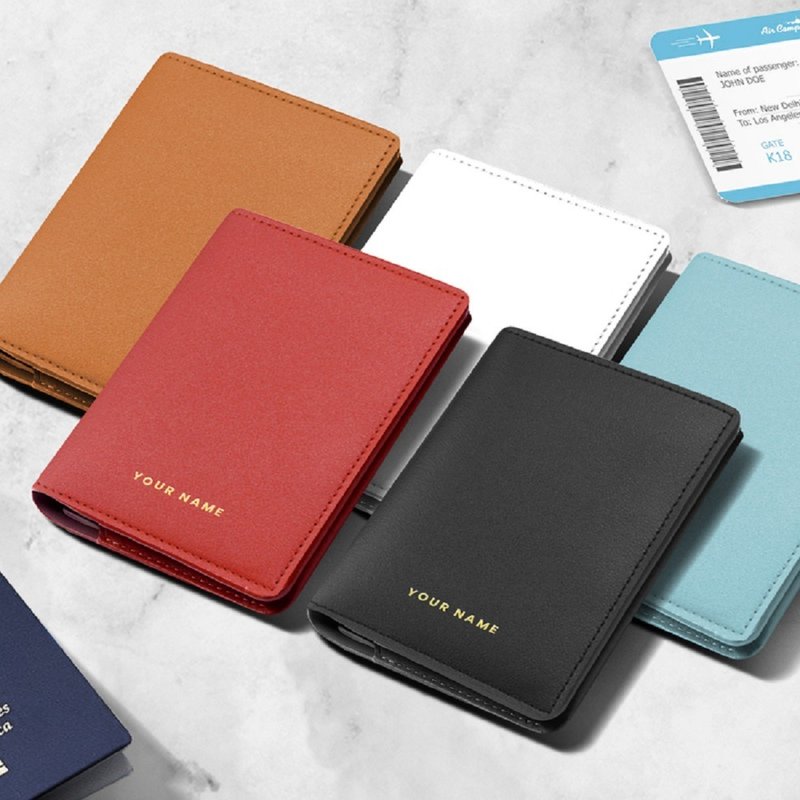 Soft leather passport cover ID card holder - ที่ใส่บัตรคล้องคอ - หนังเทียม 