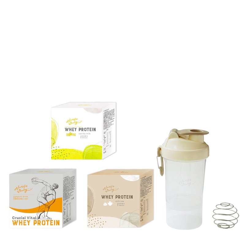 健康擁有組-香草牛奶+ 關健乳酸+香濃奶茶盒裝(30g/12包)+搖搖杯 - 養生/保健食品/飲品 - 濃縮/萃取物 
