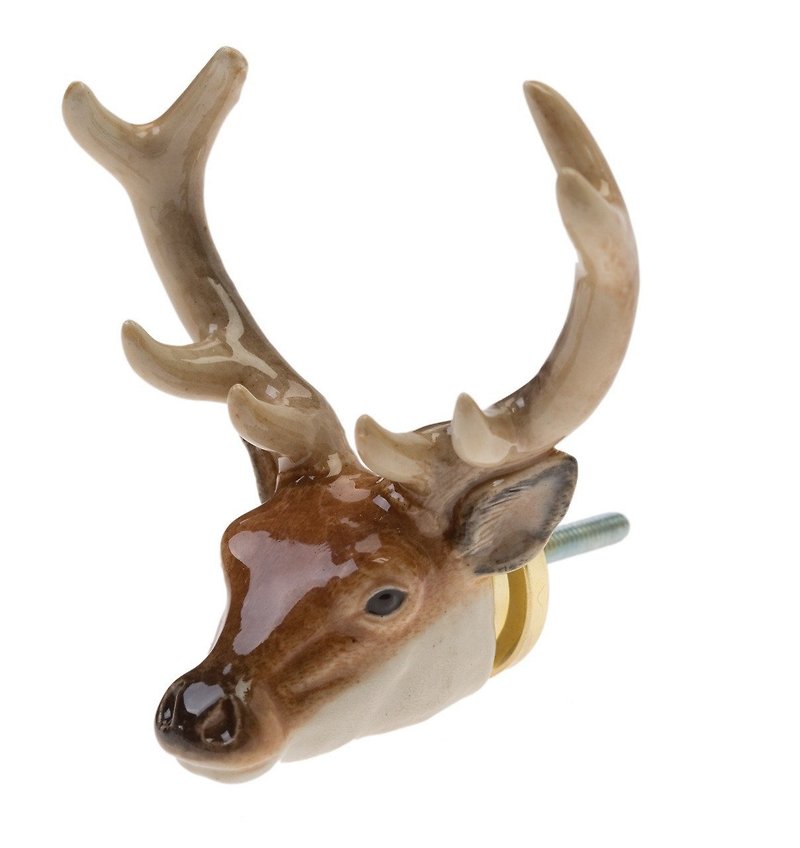 And Mary Stag Head Doorknob  | Gift Box - Other - Porcelain Gold