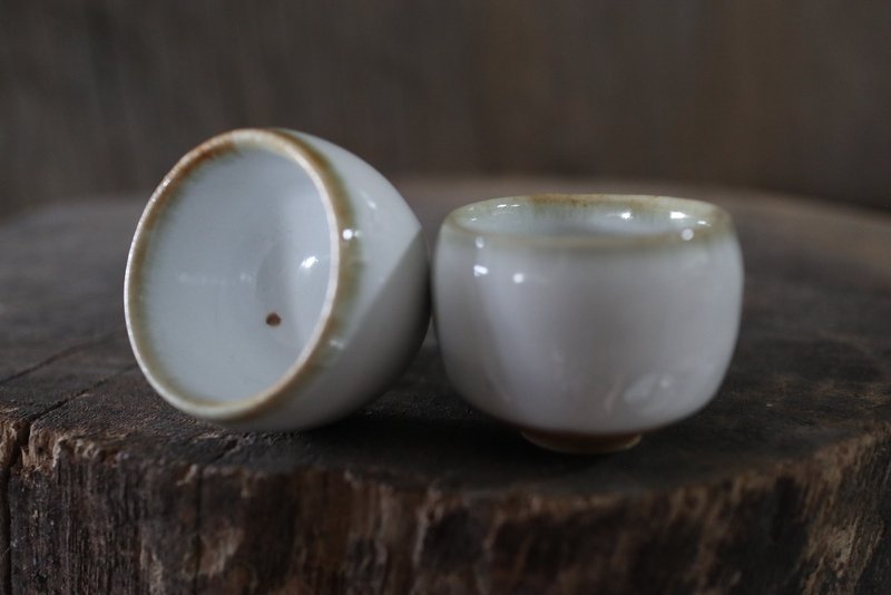 Caramel Milk Shino Cup - Teapots & Teacups - Pottery White