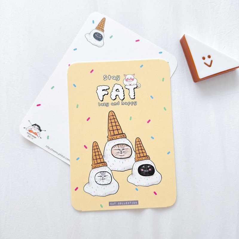 Stat fat 明信片 - 卡片/明信片 - 紙 黃色