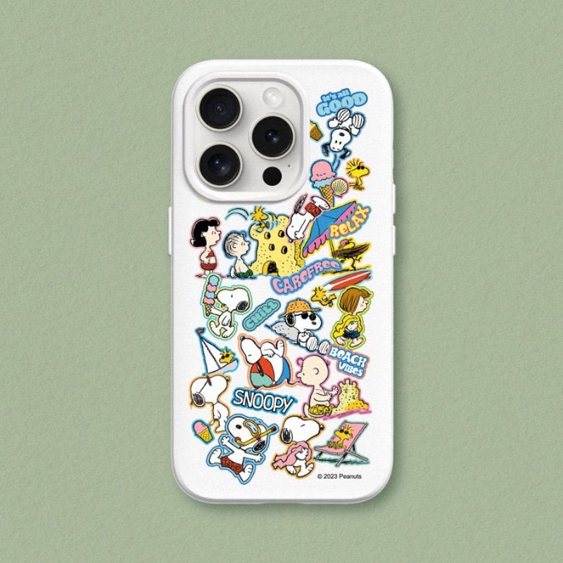 SolidSuitf經典背蓋手機殼∣Snoopy史努比/夏日活動 for iPhone - 手機殼/手機套 - 塑膠 多色