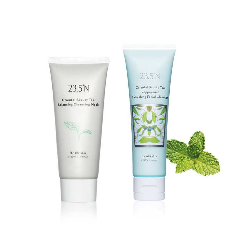 Summer pore purification set (mint cleansing cream + cleansing mud mask) - Face Masks - Other Materials Brown
