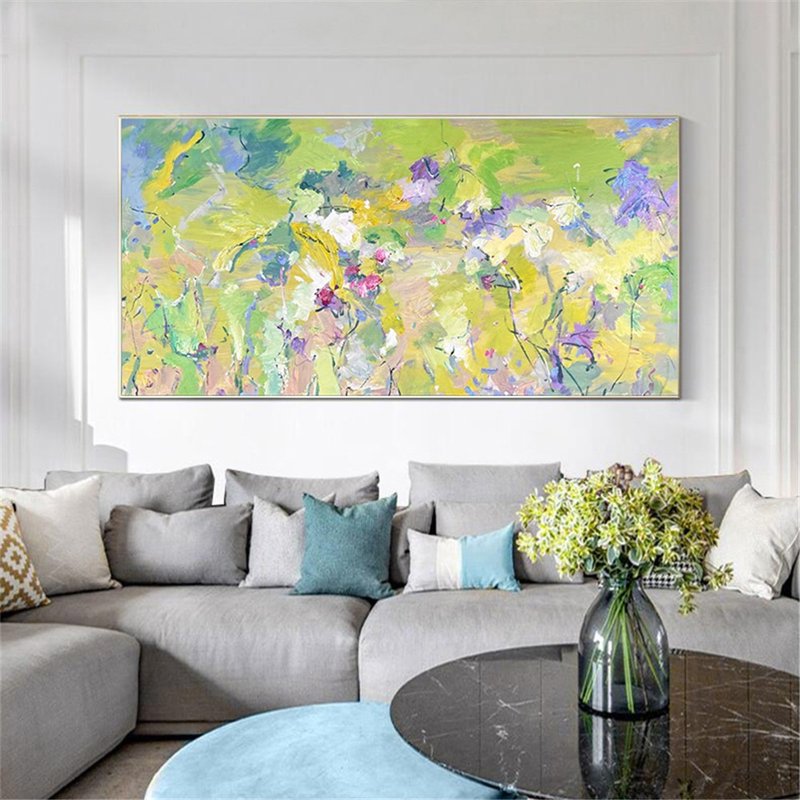 Landscape Painting Abstract Canvas Wall Art Picture for Living Room Decoration - โปสเตอร์ - ลินิน 