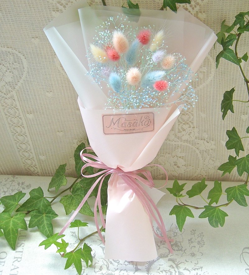 ✿Masakoý pink tendertail eternal flower dried bouquet birthday gift - ตกแต่งต้นไม้ - พืช/ดอกไม้ สึชมพู