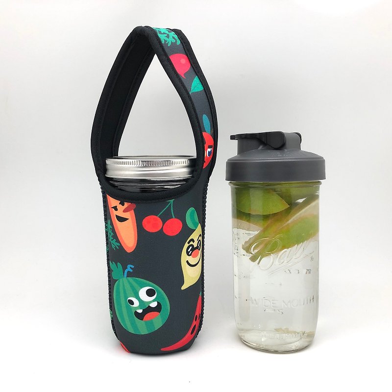 Spot BLR 24oz Wide Mouth Mason Bottle Beverage Bag Sealed Space Cover Combination - ถุงใส่กระติกนำ้ - เส้นใยสังเคราะห์ สีนำ้ตาล