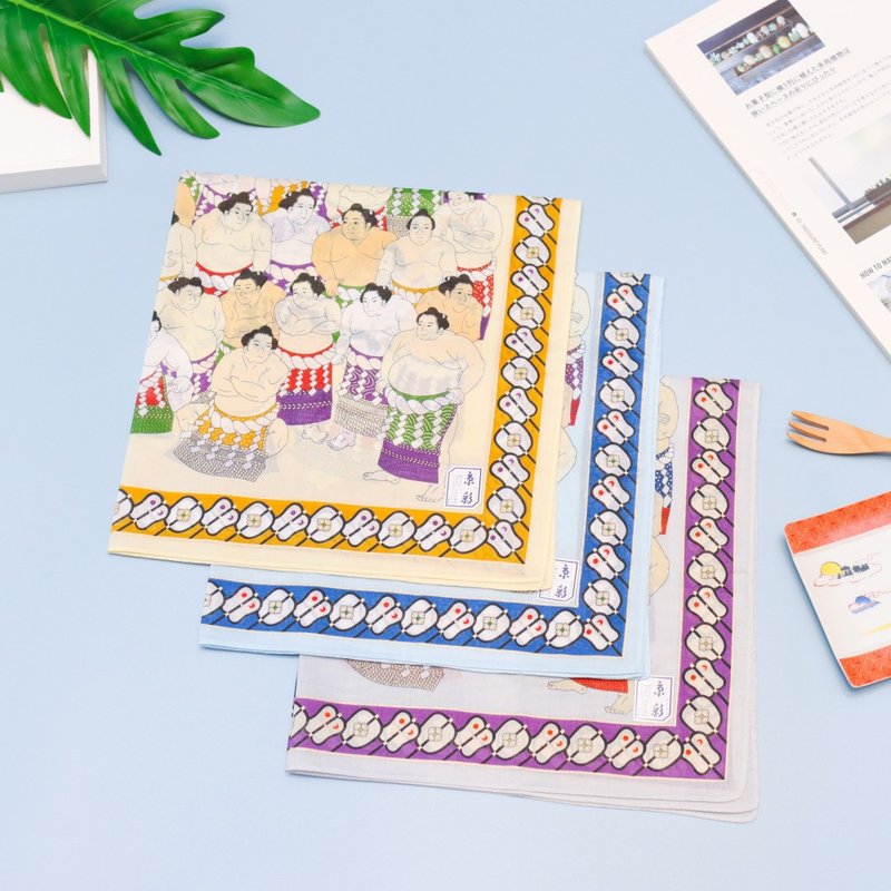 京都手帕 -京彩系列-大相撲 - 手帕 - 棉．麻 