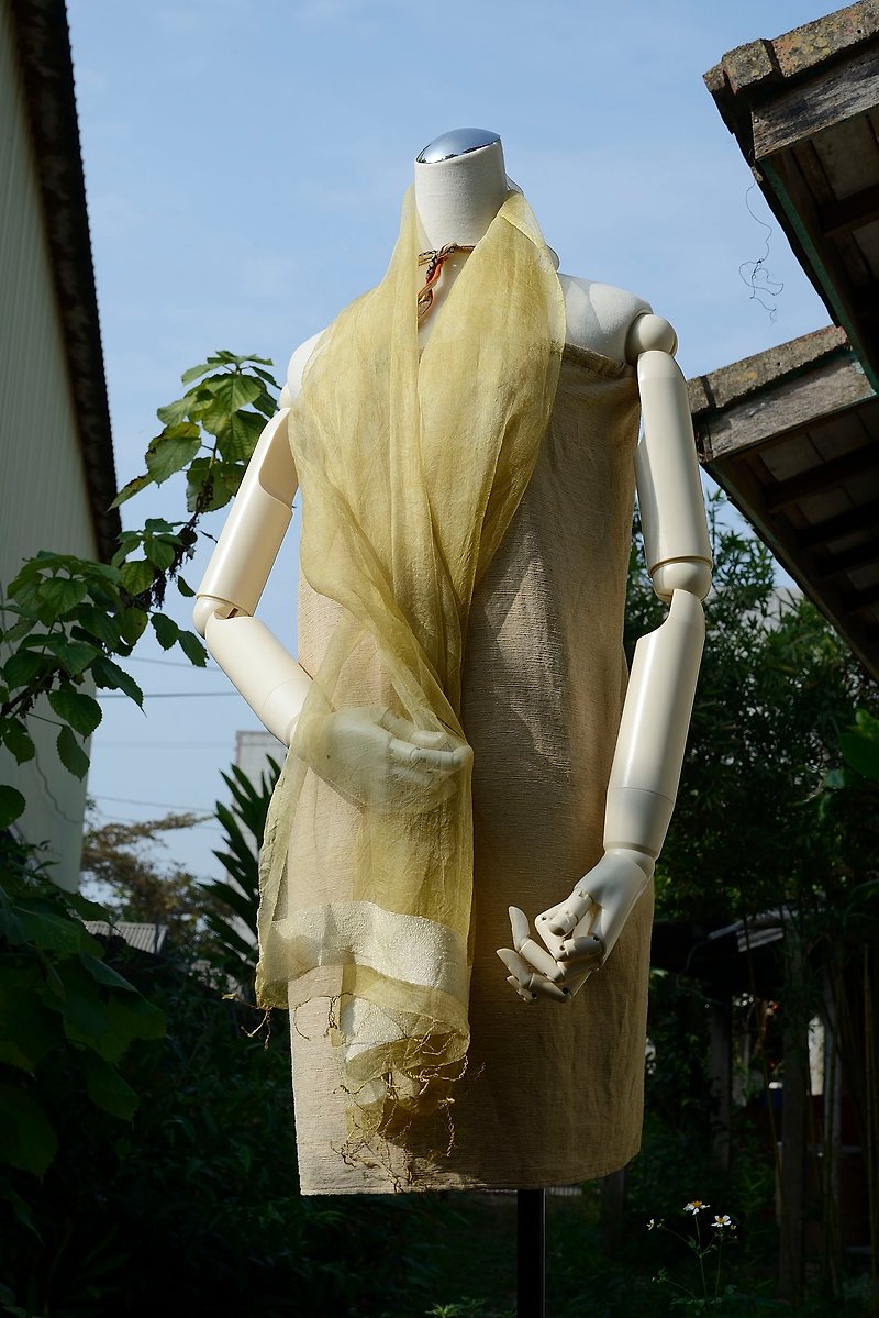 Fu wood silk towel - ผ้าพันคอ - ผ้าไหม 