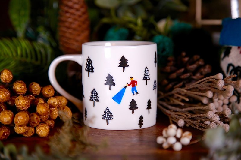 Lost in the woods Mug 迷失 手工繪製馬克杯 - 咖啡杯/馬克杯 - 瓷 