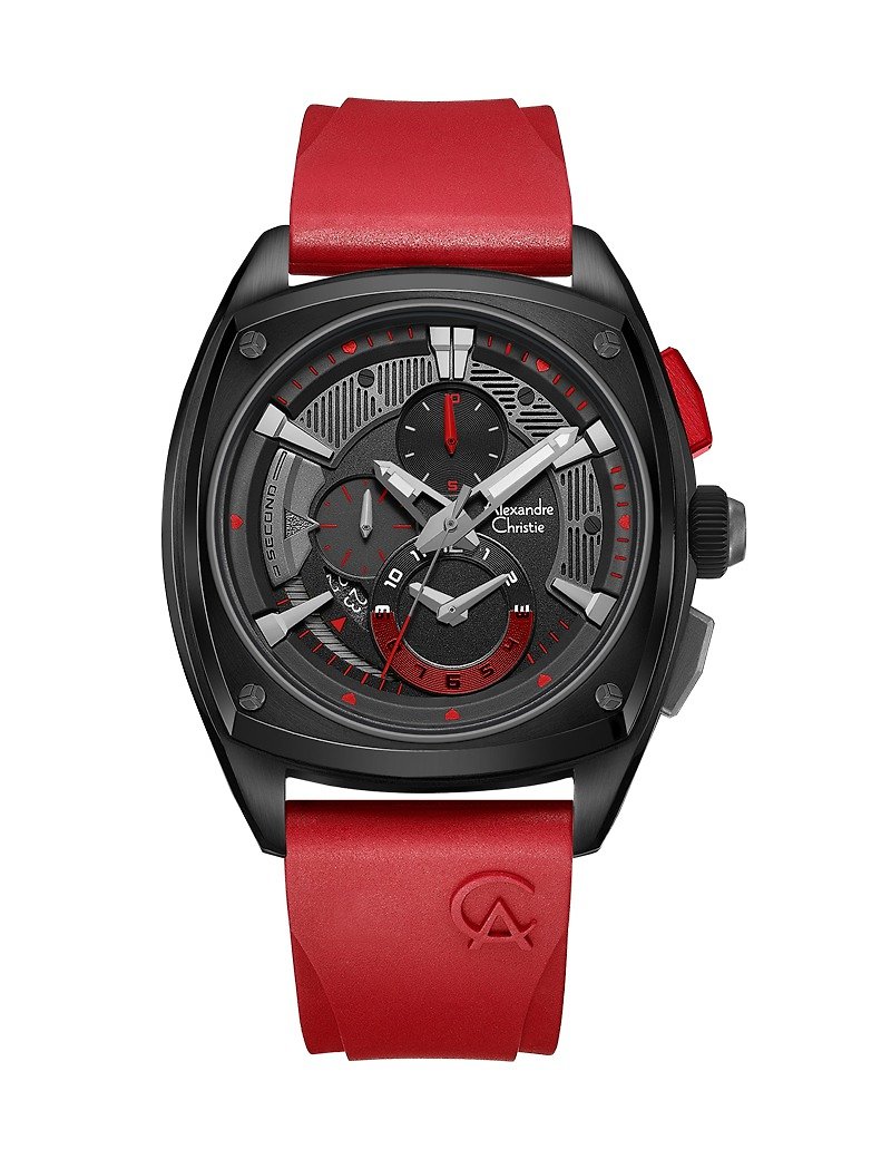 【AC Watch】6591MCREPBARE-Fire Spin Red - Men's & Unisex Watches - Stainless Steel 