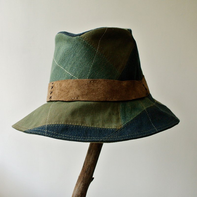 Handmade hats in vintage style/mix gentleman hats/outdoor concerts - หมวก - ผ้าฝ้าย/ผ้าลินิน 