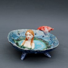 アダム＆イブセラミック置物