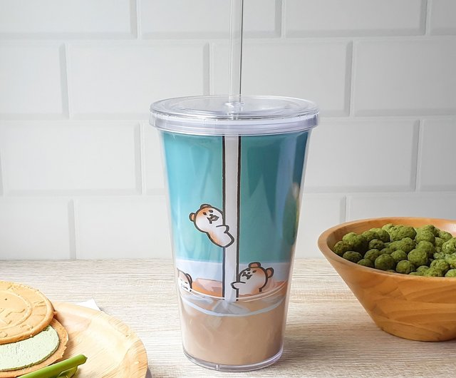 Starbucks New Bear Straw Glass Cup Water Cup Milk Cup Animal Cup