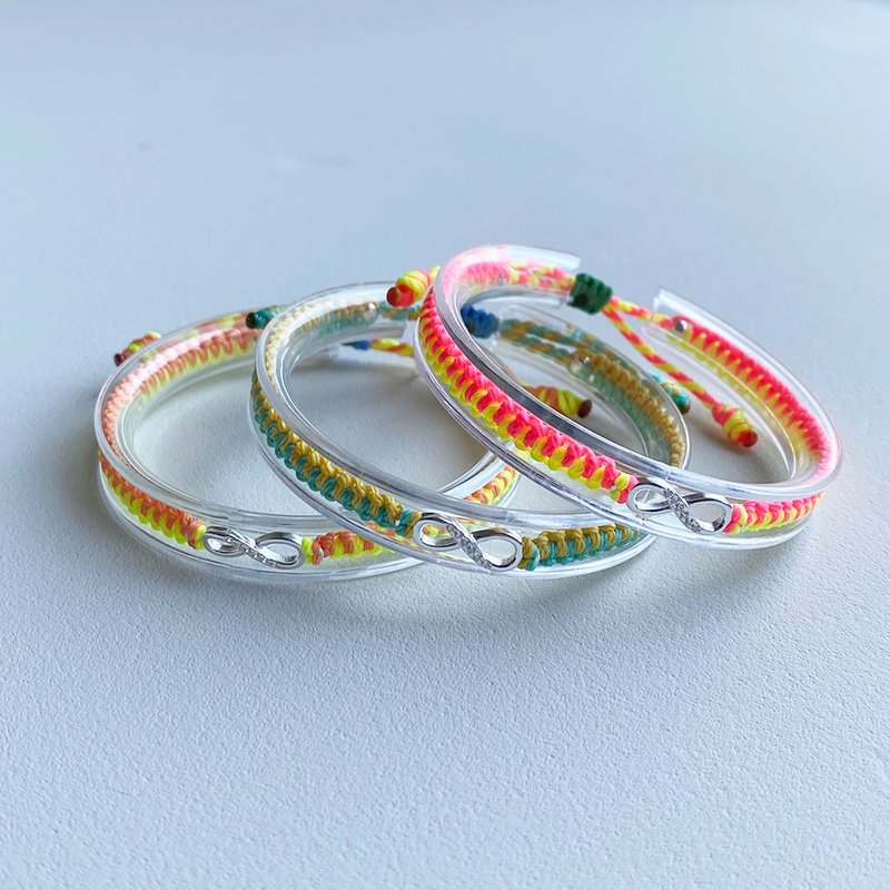 [Customized gift] Constellation sweet hand-woven bracelet/bracelet three types - สร้อยข้อมือ - ขี้ผึ้ง สีเขียว