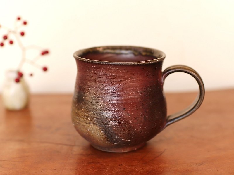 Bizen coffee cup (large) Rocho eye c 7 - 0 16 - Mugs - Pottery Brown
