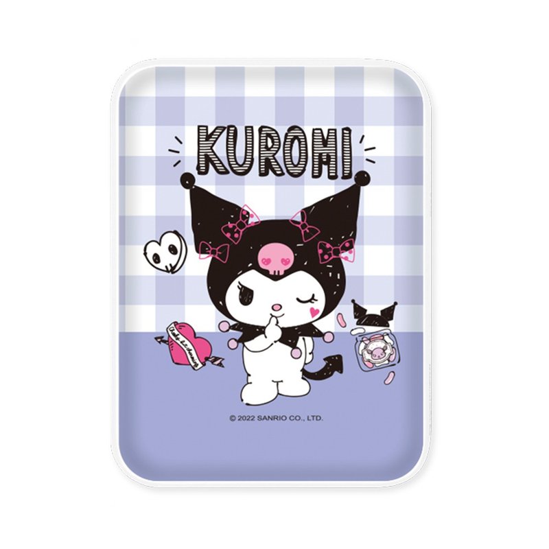 Sanrio-PowerBank-Plaid Series-KUROMI - Chargers & Cables - Plastic Purple