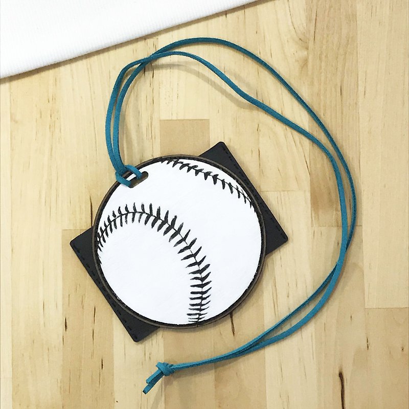 [Luggage Tag, ID Cover] Baseball Luggage Tag - ป้ายสัมภาระ - วัสดุอื่นๆ ขาว