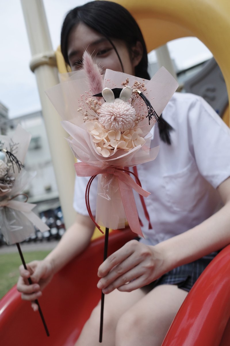 Graduation bouquet | Single bouquet [Outstanding-Pink] - Graduation gift/dried flowers - ช่อดอกไม้แห้ง - พืช/ดอกไม้ สึชมพู