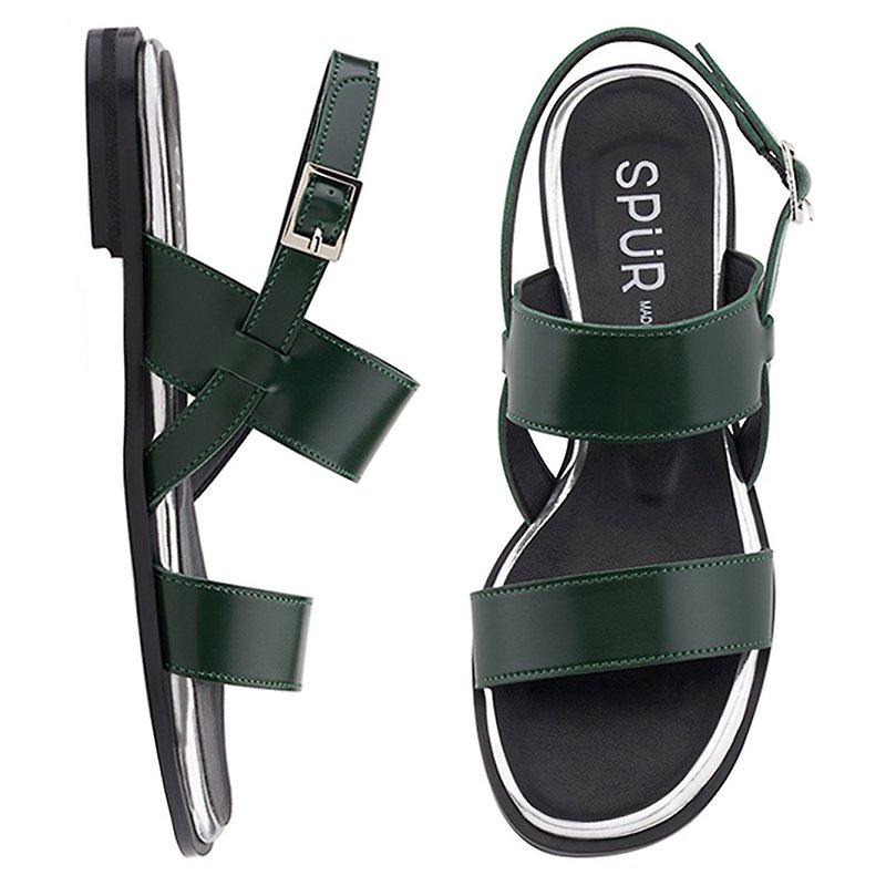 PRE-ORDER – SPUR 時髦形狀涼鞋 MS9077 GREEN - 涼鞋 - 人造皮革 
