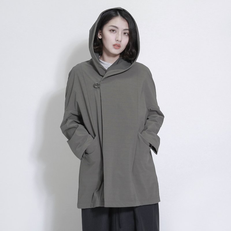 Forest forest hooded jacket _7AF308_Army Green - Women's Casual & Functional Jackets - Cotton & Hemp Green