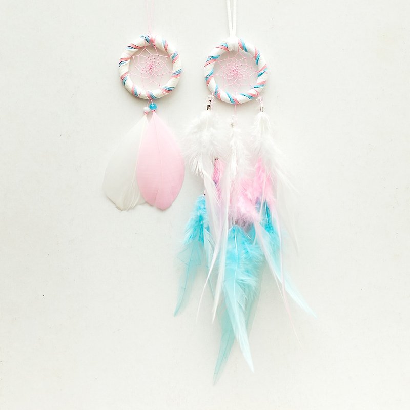 Diy materials package Dreamcatcher mini version 5cm - marshmallow (different than three colors) Valentine's Day gift - Other - Other Materials 