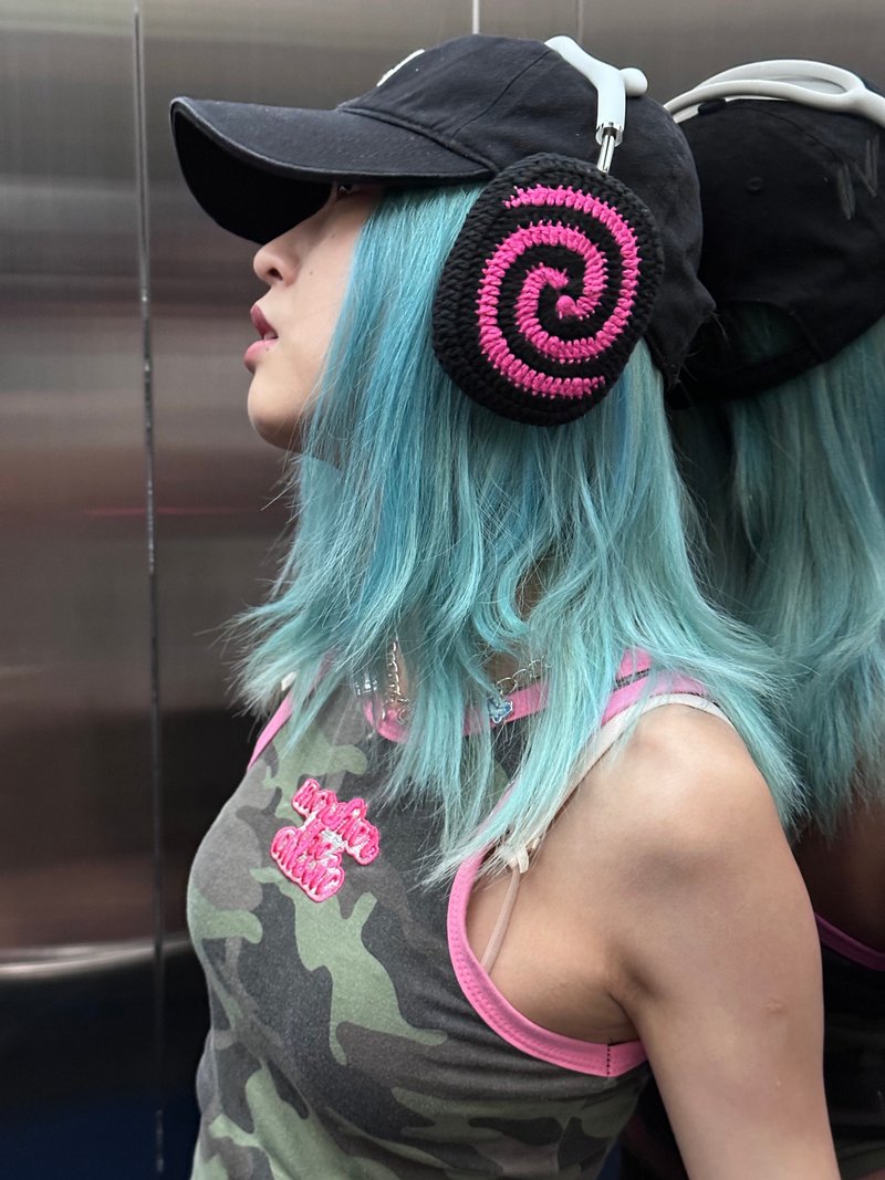 原創設計時尚辣妹螺紋AirPod Max 保護套 索尼 XM5 頭戴式耳機 - 耳機/藍牙耳機 - 其他材質 