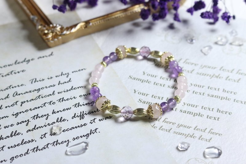 Flying Pastel | Loved by Everyone | Amethyst | Rose Quartz - Bracelets - Gemstone 