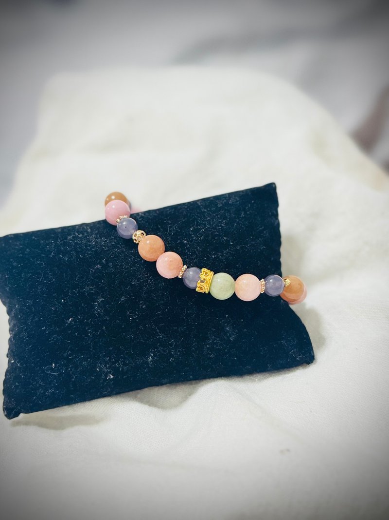 水晶系列 - 鹽源瑪瑙與和田玉手鍊 - 手鍊/手環 - 水晶 多色