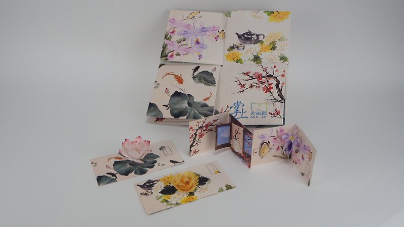 【Handheld Art Museum】Second Series-Flowers of the Four Seasons - Wood, Bamboo & Paper - Paper 