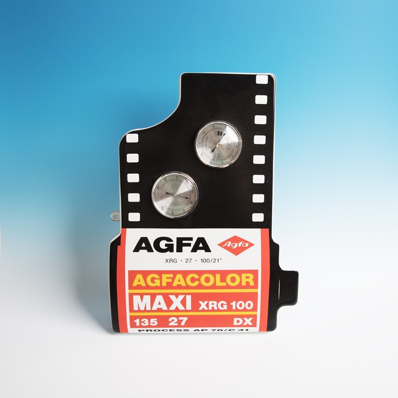 桑惠商號 1950s 德國 AGFA 愛克發 底片造型琺琅掛鐘 A045 - 擺飾/家飾品 - 琺瑯 多色