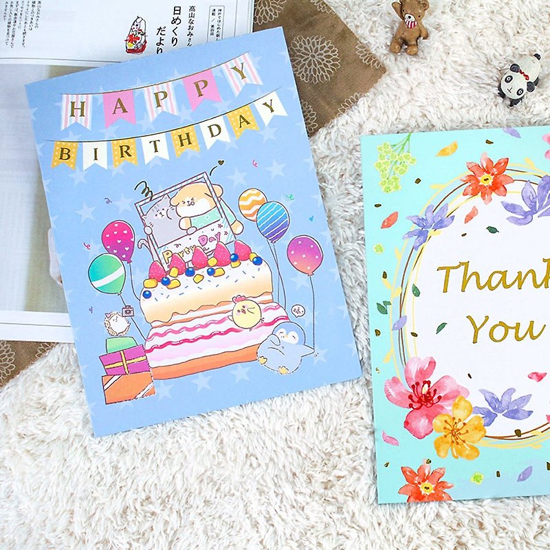 Chuyu Thick Version Universal Card/Blessing Sincere Greeting Card/Cute Card/Creative Card/Universal Card - การ์ด/โปสการ์ด - กระดาษ หลากหลายสี