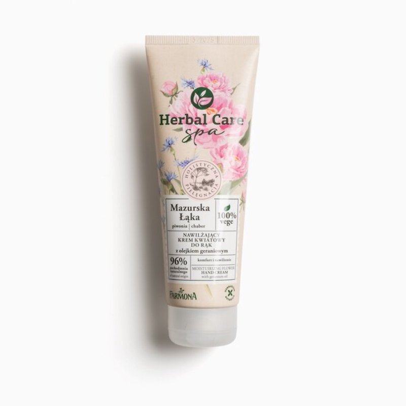 [Hand and Foot Care] Herbal care Peony/Cornflower Moisturizing Flower Extract Hand Cream - บำรุงเล็บ - วัสดุอื่นๆ สึชมพู