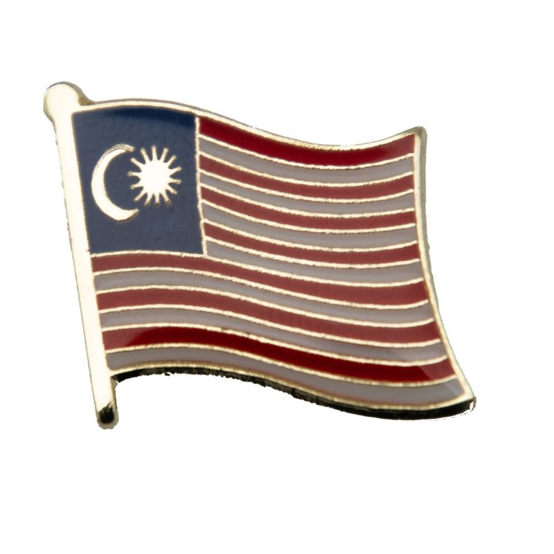 Malaysia 馬來西亞 國旗紀念別針 國徽胸徽 遊學出國 國家胸徽 - 胸針 - 其他材質 多色
