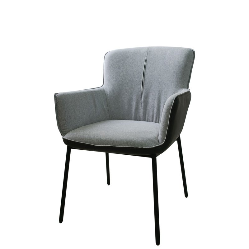 展示品出清 / 2017 雙色北歐現代風餐椅 - 椅子/沙發 - 人造皮革 灰色