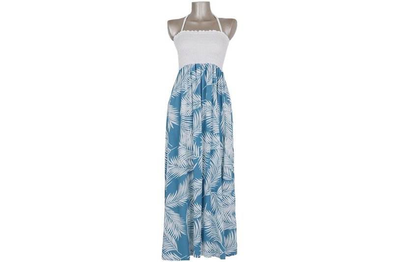 Leaf Resort piece of palm <Blue> - One Piece Dresses - Other Materials Blue