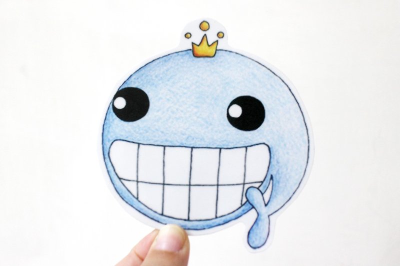Waterproof sticker (large)_Love Laughing Whale - Stickers - Waterproof Material 