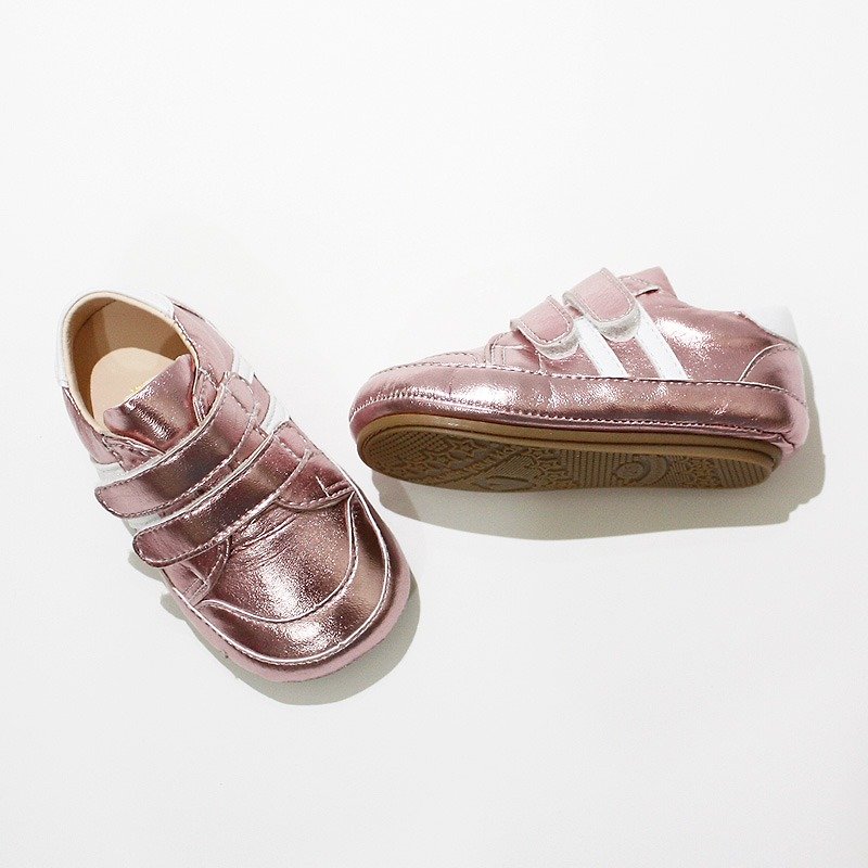 AliyBonnie童鞋 休閒運動風寶寶鞋-閃耀粉 - 童裝鞋 - 真皮 粉紅色