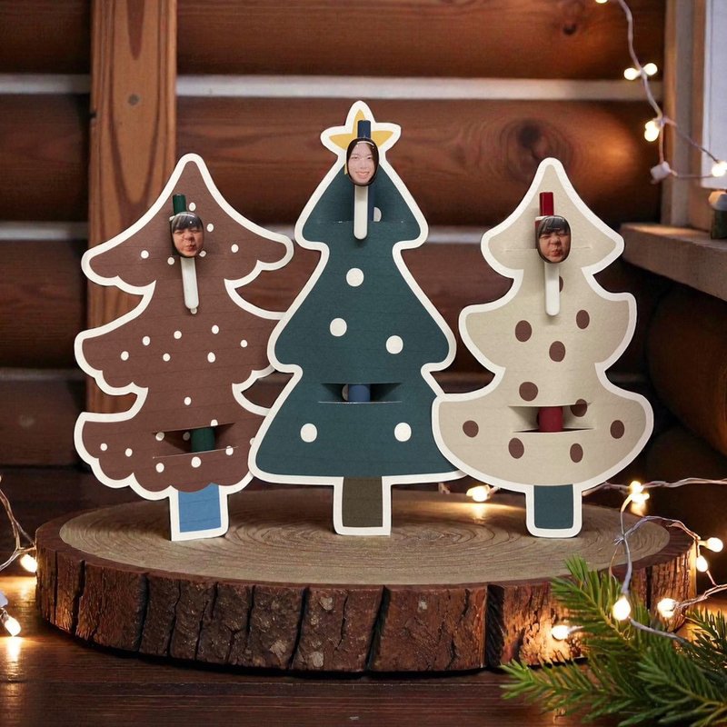 【聖誕禮盒】超可愛的聖誕樹包裝 客製化大大臉 中性筆 - 原子筆/中性筆 - 其他材質 多色