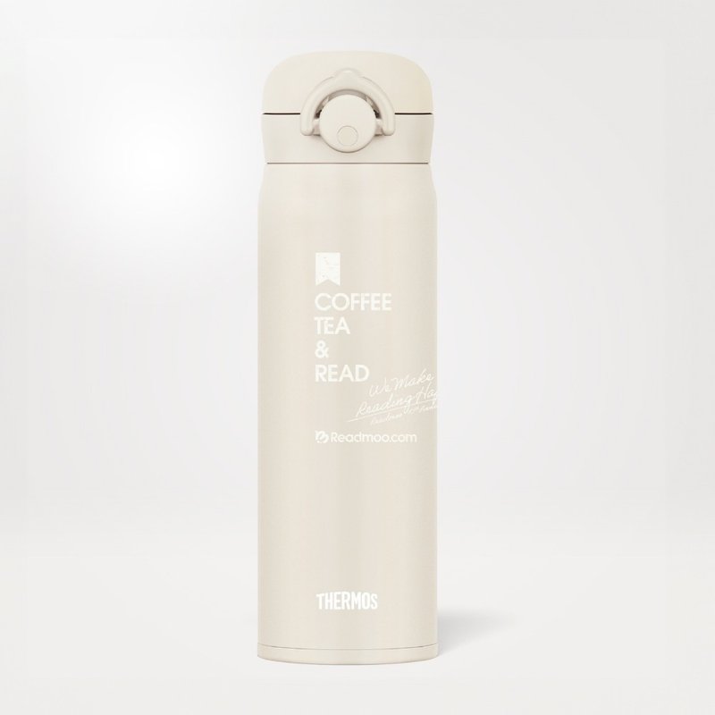 Readmoo 10th Anniversary Stainless Steel Vacuum Thermos Bottle 500ml Thermos Co-branded - กระบอกน้ำร้อน - โลหะ ขาว